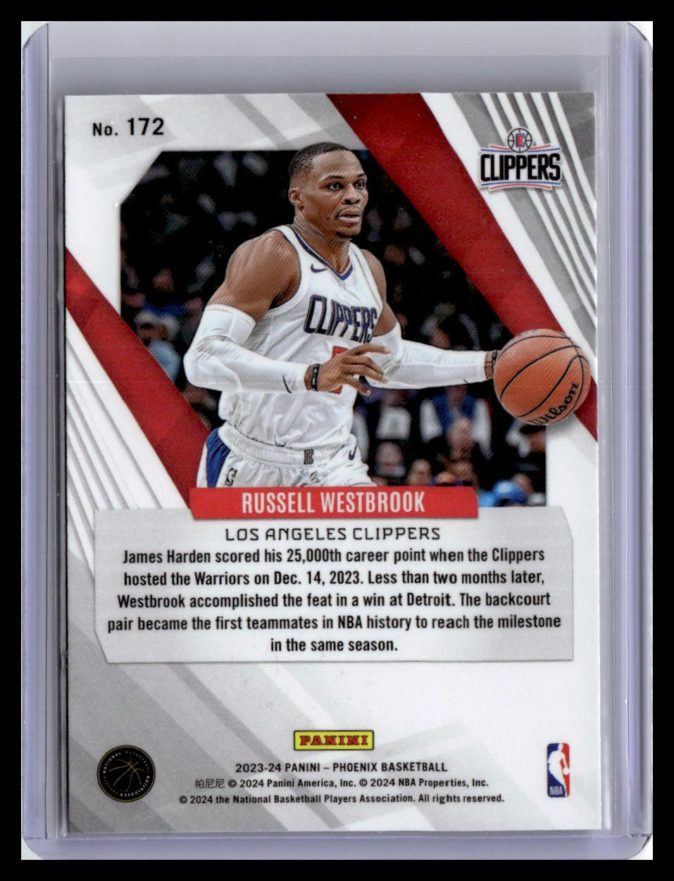 2023-24 Panini Phoenix #172 Russell Westbrook