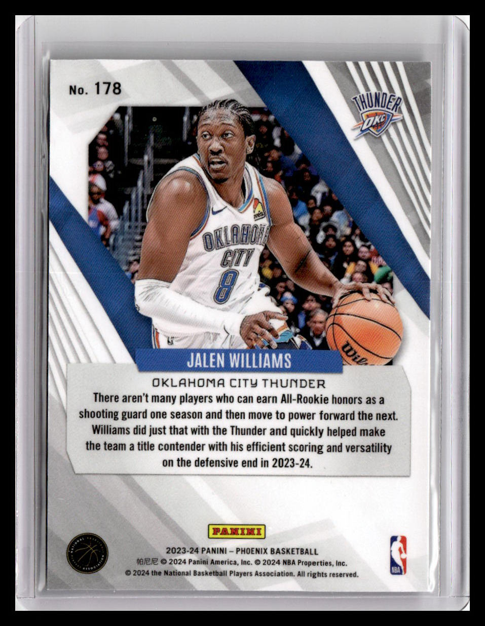 2023-24 Panini Phoenix #178 Jalen Williams