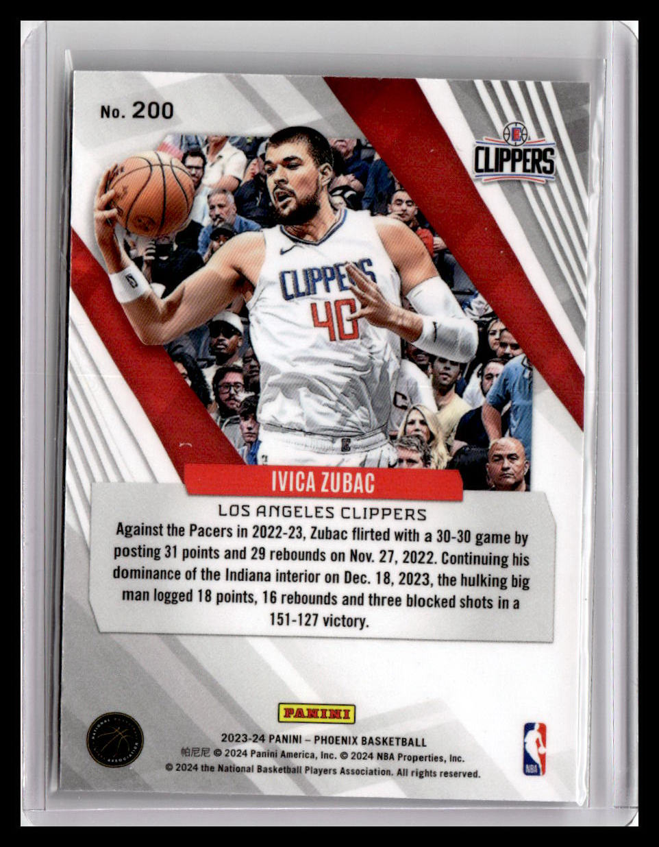 2023-24 Panini Phoenix #200 Ivica Zubac