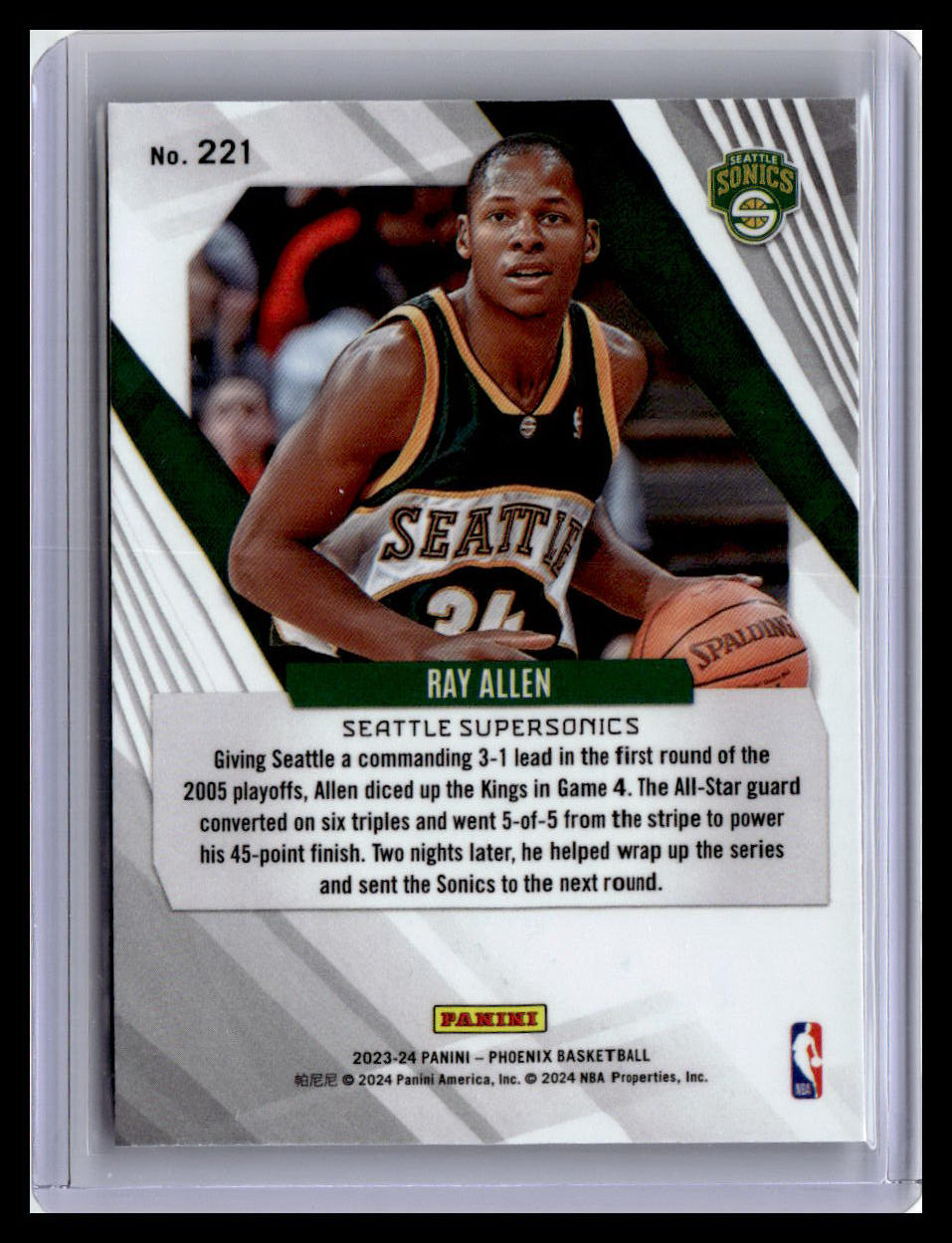 2023-24 Panini Phoenix #221 Ray Allen