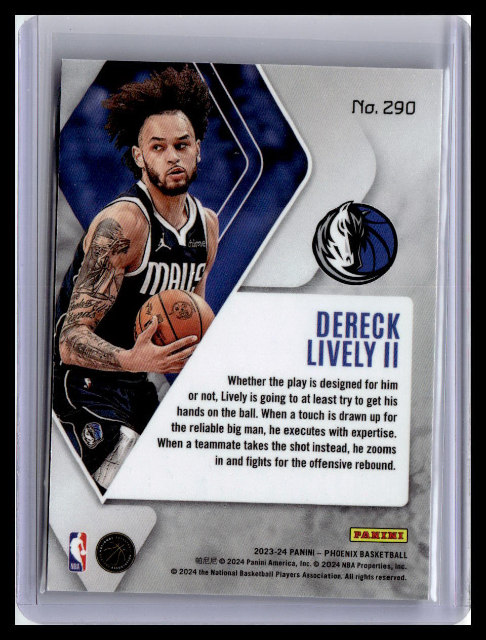 2023-24 Panini Phoenix #290 Dereck Lively II (RC)