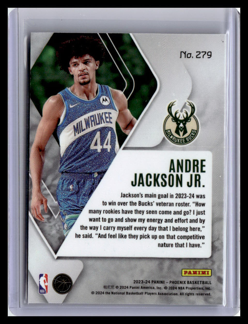 2023-24 Panini Phoenix #279 Andre Jackson Jr.(RC)