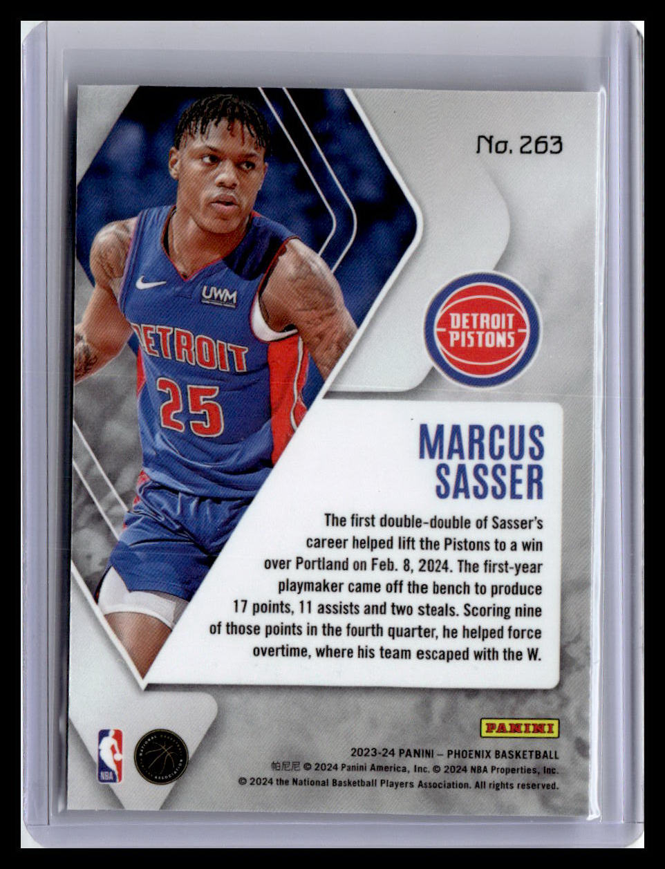 2023-24 Panini Phoenix #263 Marcus Sasser (RC)