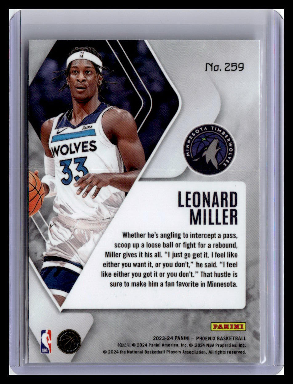 2023-24 Panini Phoenix #259 Leonard Miller (RC)