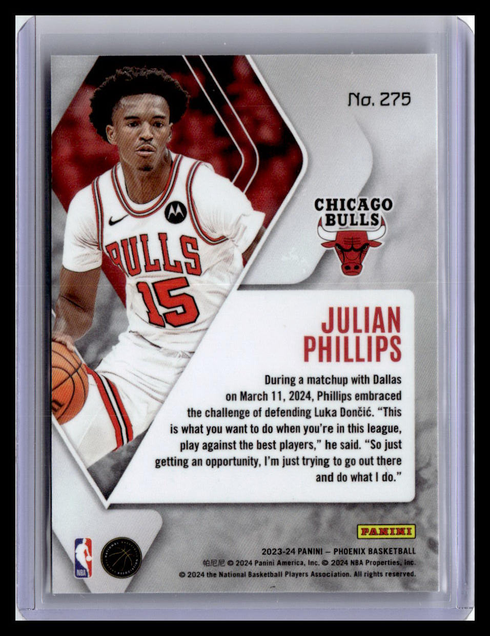 2023-24 Panini Phoenix #275 Julian Phillips (RC)
