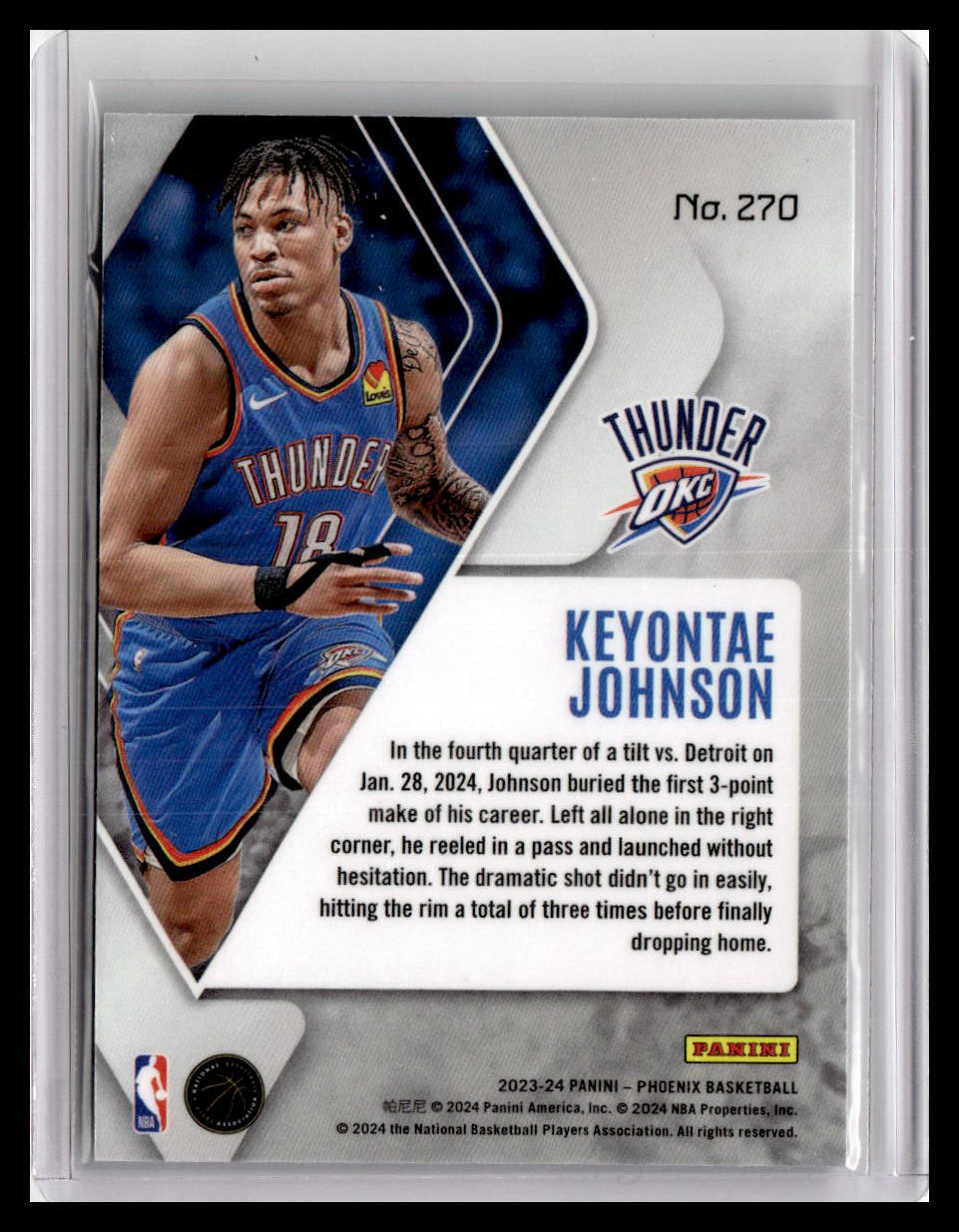 2023-24 Panini Phoenix #270 Keyontae Johnson (RC)