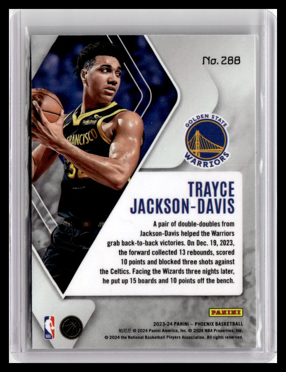 2023-24 Panini Phoenix #288 Trayce Jackson-Davis (RC)