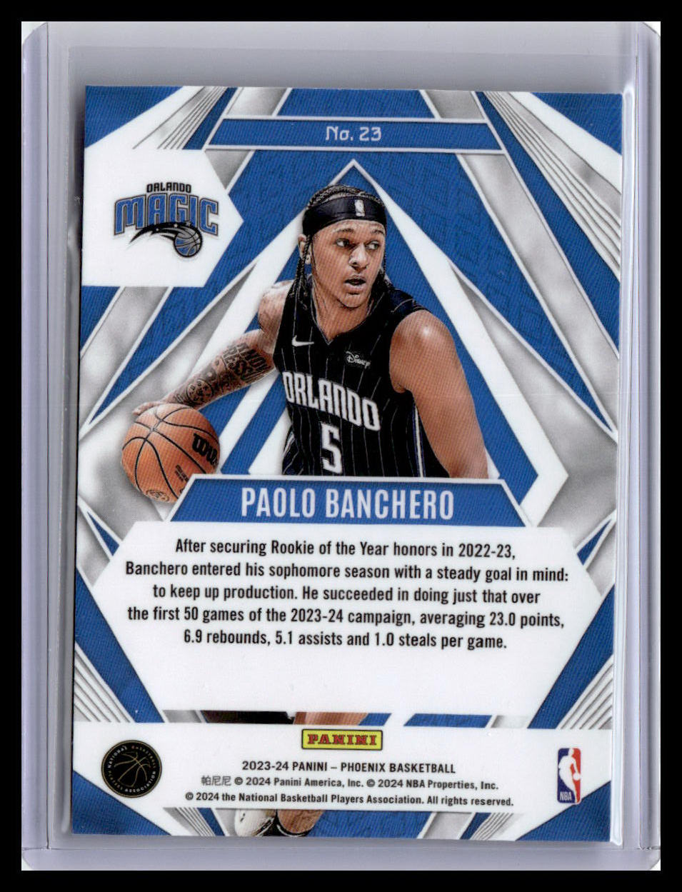 2023-24 Panini Phoenix #23 Paolo Banchero Paragon
