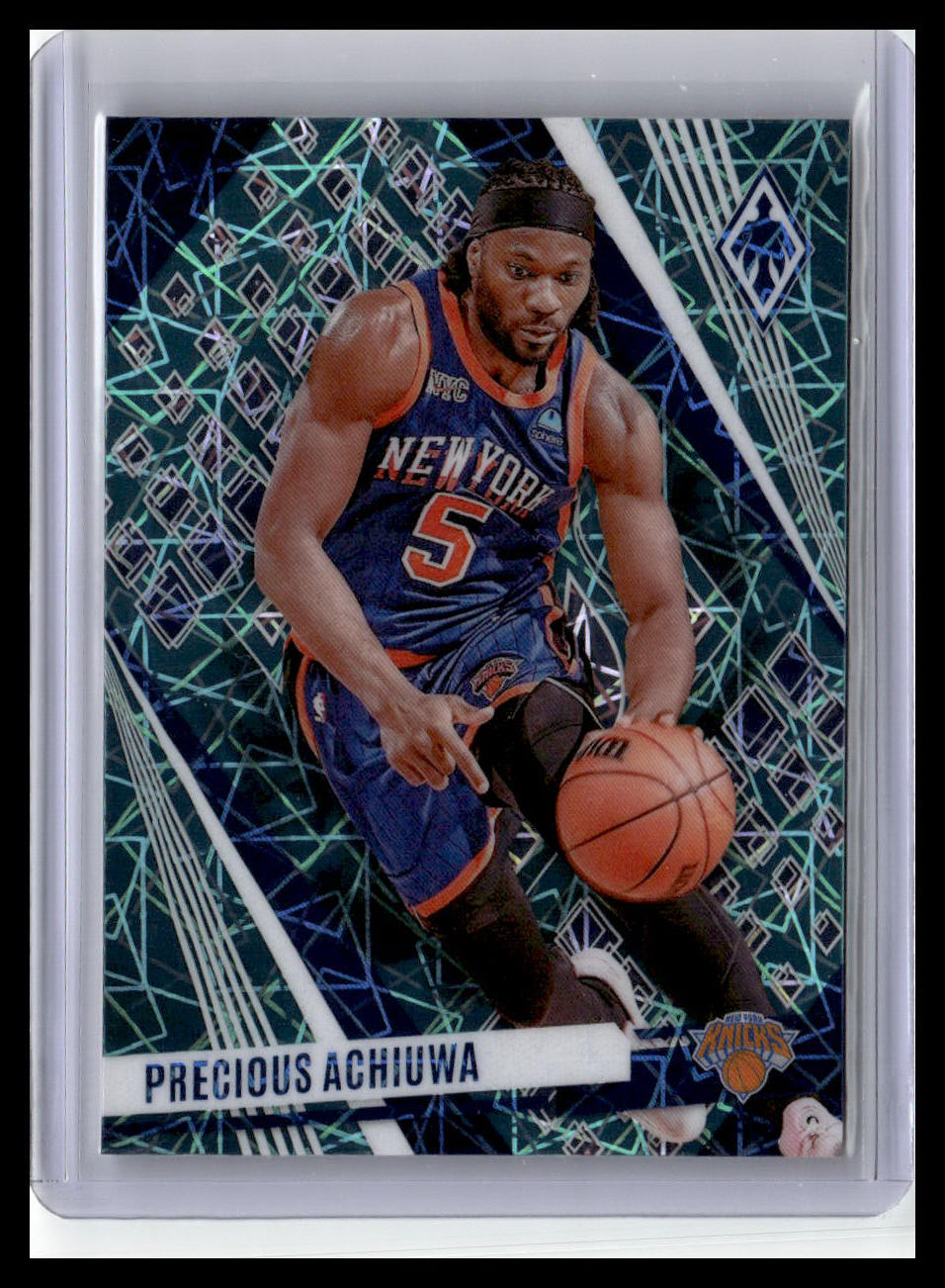2023-24 Panini Phoenix #154 Precious Achiuwa Phoenix Teal Lazer