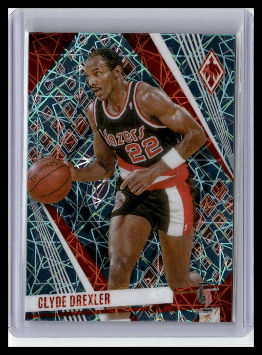 2023-24 Panini Phoenix #240 Clyde Drexler Phoenix Teal Lazer