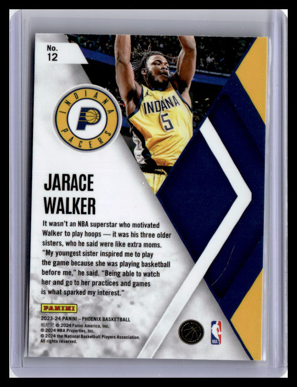 2023-24 Panini Phoenix #12 Jarace Walker (RC) Instant Phenom Phoenix Blue Ice