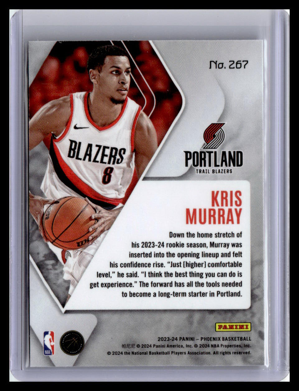 2023-24 Panini Phoenix #267 Kris Murray Phoenix Blue Ice