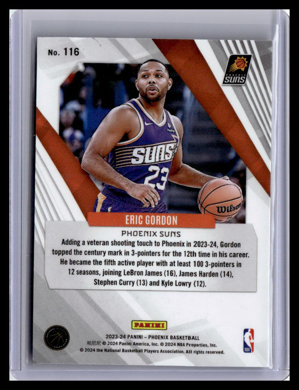 2023-24 Panini Phoenix #116 Eric Gordon Phoenix Blue Ice