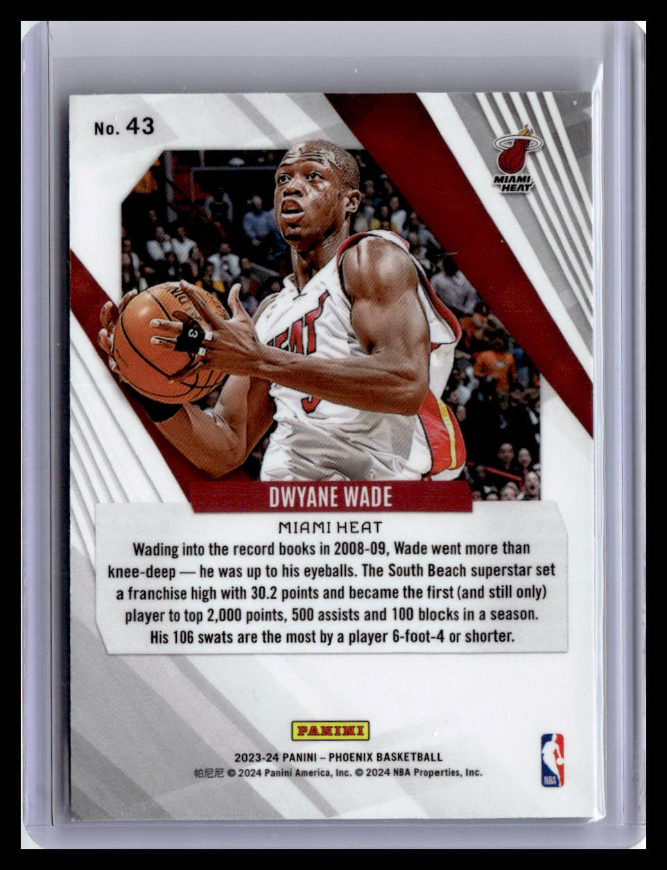 2023-24 Panini Phoenix #43 Dwyane Wade Phoenix Blue Ice