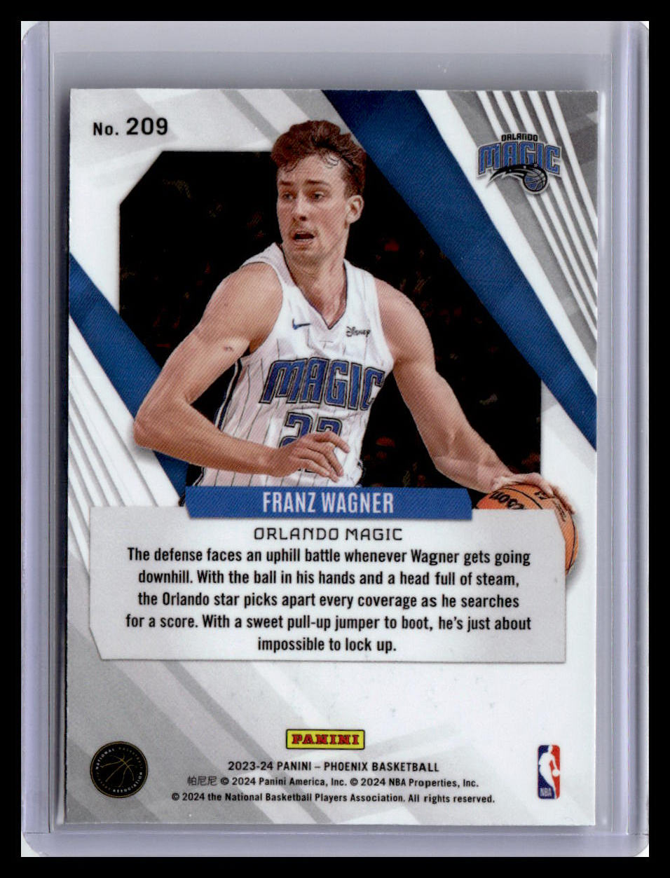 2023-24 Panini Phoenix #209 Franz Wagner Phoenix Blue Ice