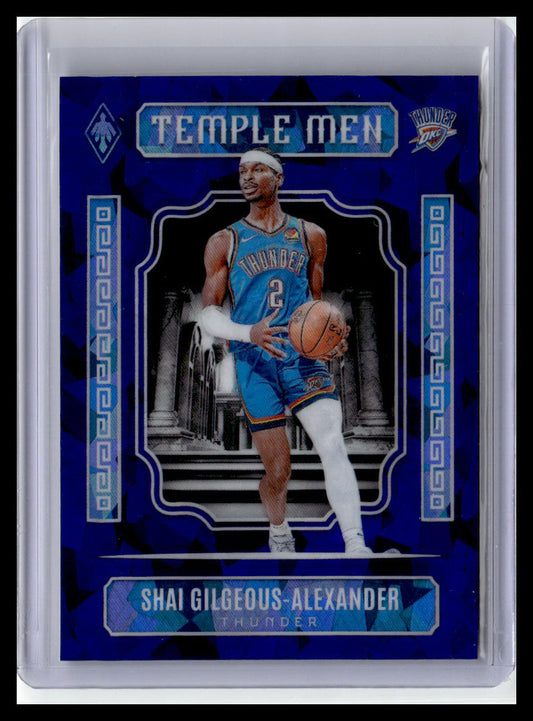 2023-24 Panini Phoenix #22 Shai Gilgeous-Alexander Temple Men Phoenix Blue Ice