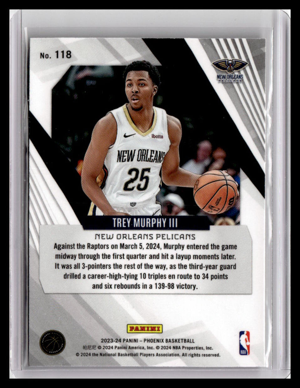 2023-24 Panini Phoenix #118 Trey Murphy III Phoenix Red Ice