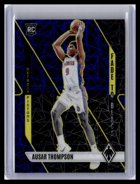2023-24 Panini Phoenix #9 Ausar Thompson Fade To Black Phoenix Blue Lazer #/275