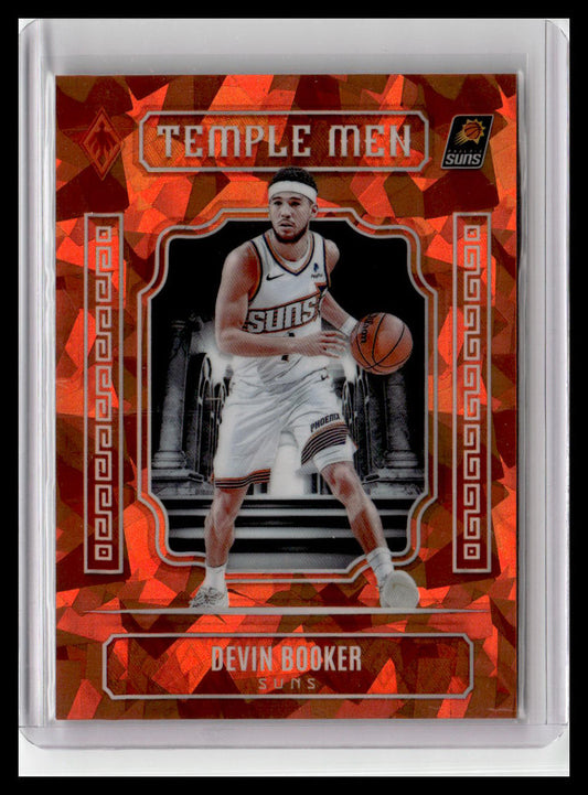 2023-24 Panini Phoenix #17 Devin Booker Temple Men Phoenix Orange Ice 234/249 1