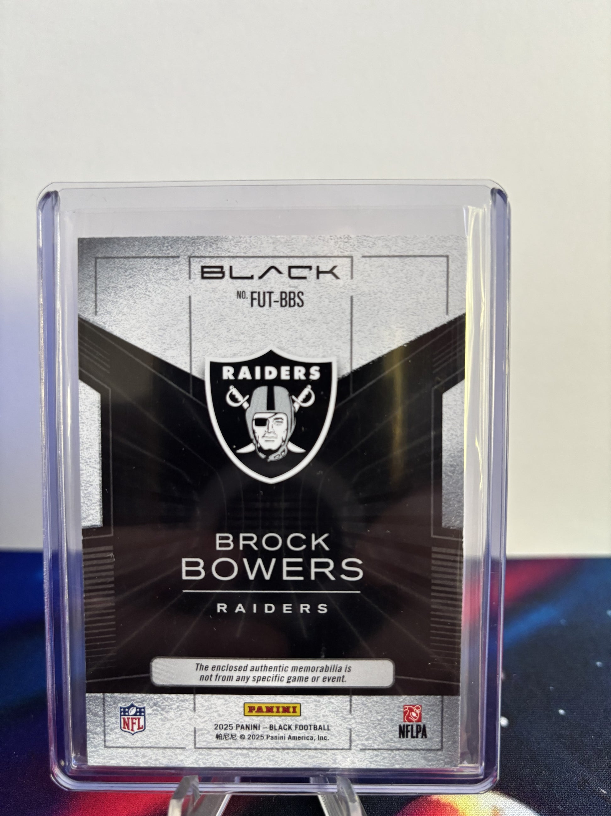 2025 Panini Black #FUT-BBS Brock Bowers FOTL Futuristic Gold 3/10