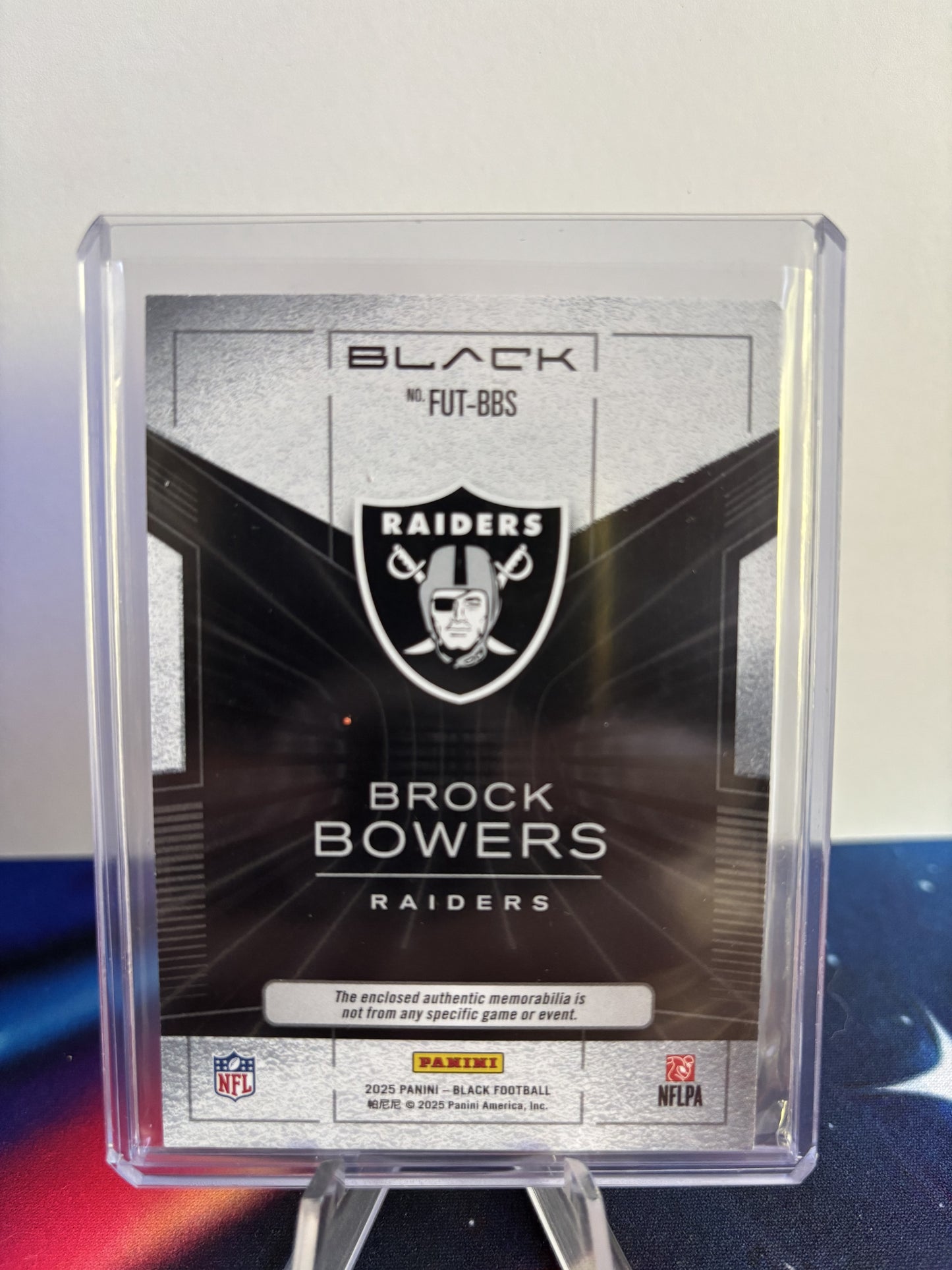 2025 Panini Black #FUT-BBS Brock Bowers FOTL Futuristic Ruby 8/25 1
