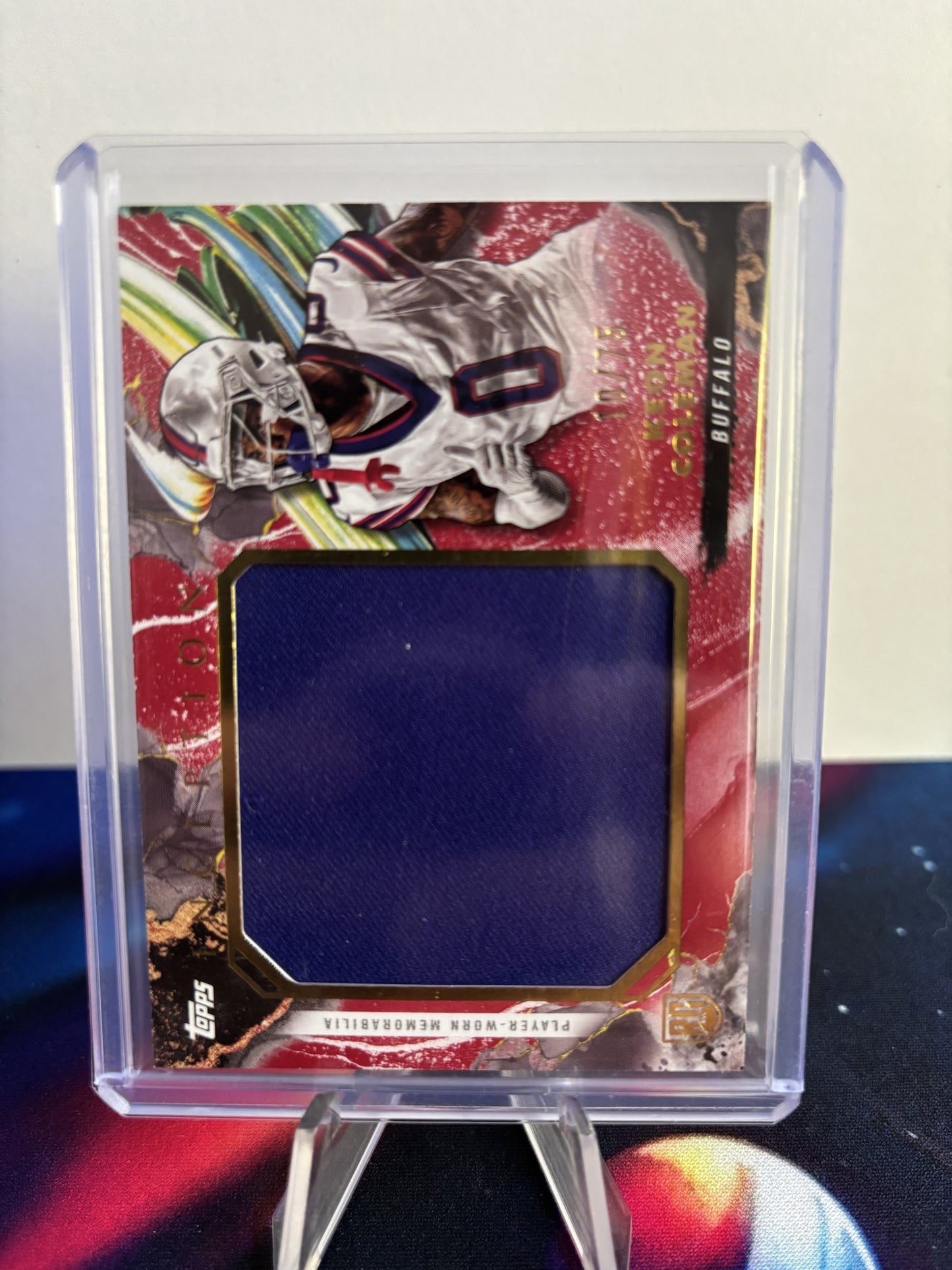 2024 Topps Inception #RJR-KC Keon Coleman Rookie Jumbo Relics Red #/75