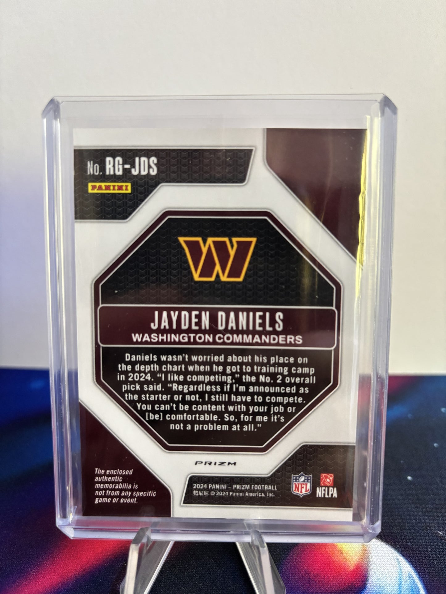 2024 Panini Prizm #RG-JDS Jayden Daniels Rookie Gear