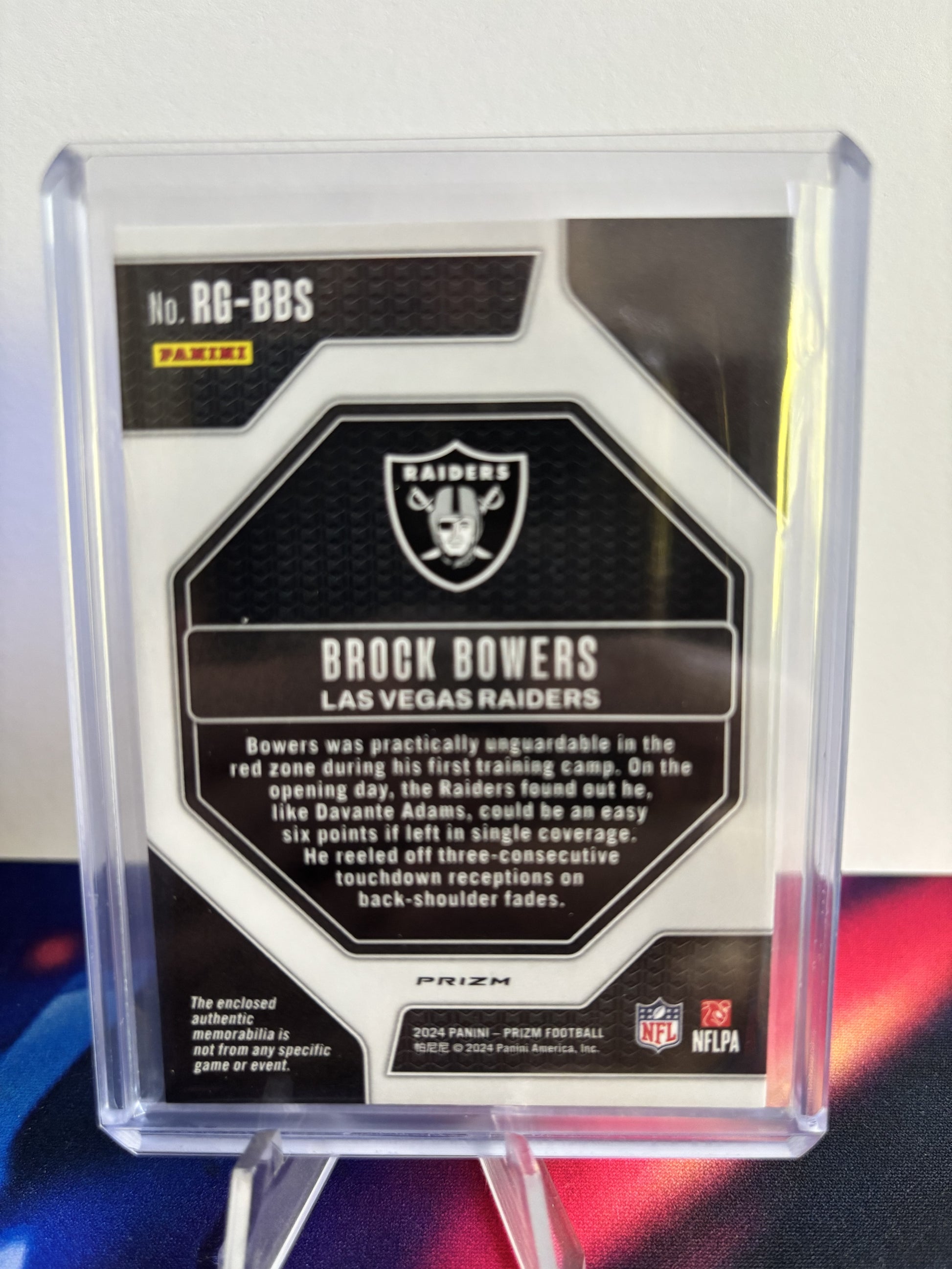 2024 Panini Prizm #RG-BBS Brock Bowers Rookie Gear