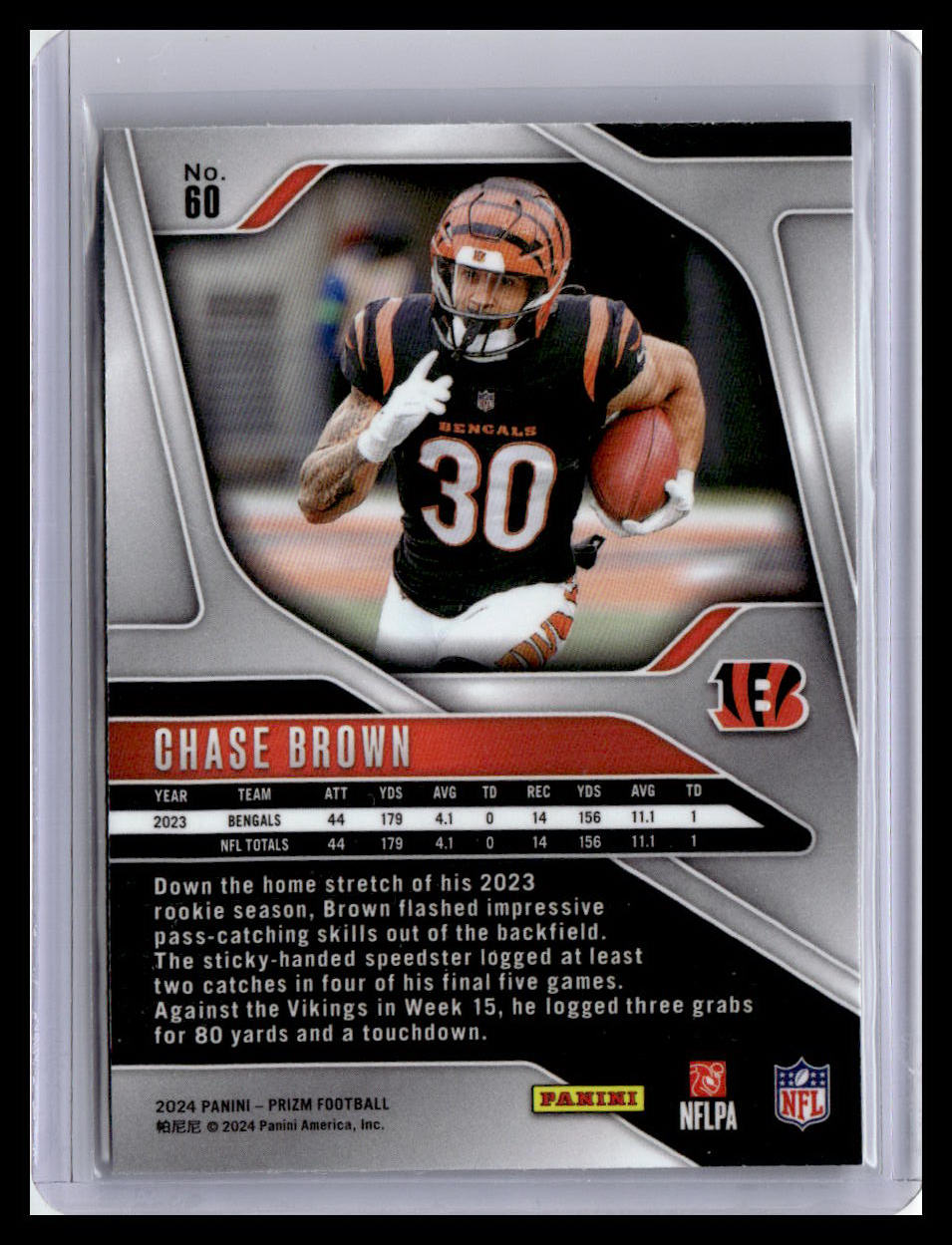 2024 Panini Prizm #60 Chase Brown