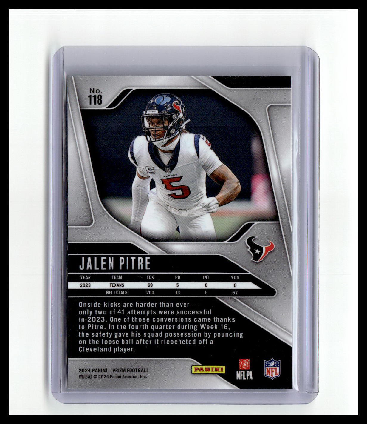 2024 Panini Prizm #118 Jalen Pitre