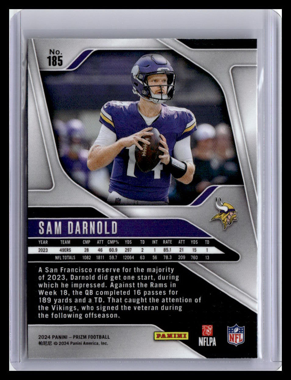 2024 Panini Prizm #185 Sam Darnold