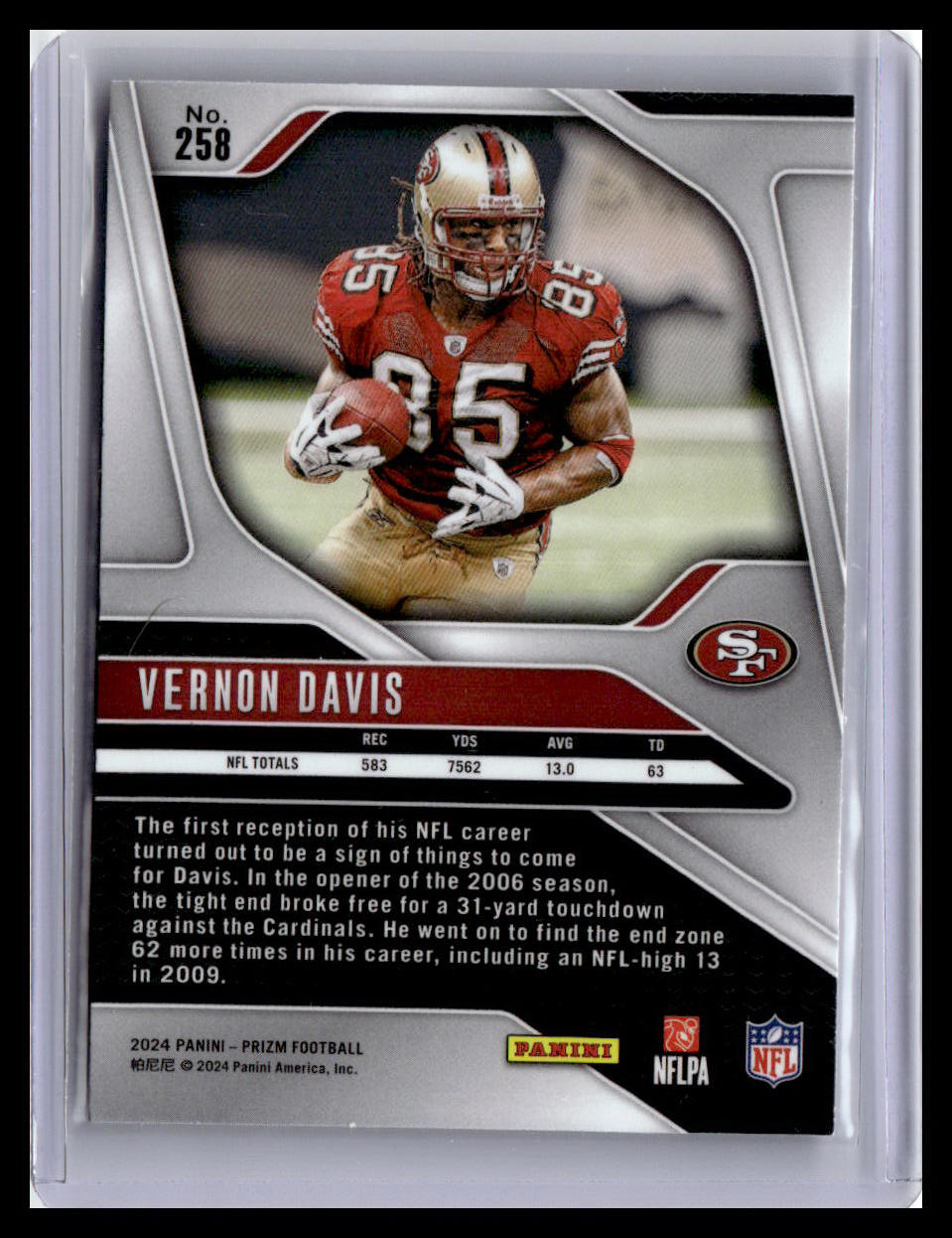 2024 Panini Prizm #258 Vernon Davis