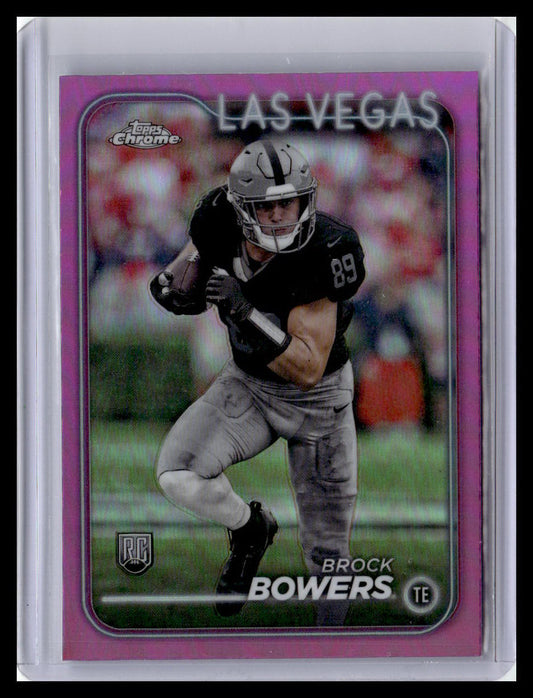 2024 Topps Chrome #207 Brock Bowers Pink Refractor
