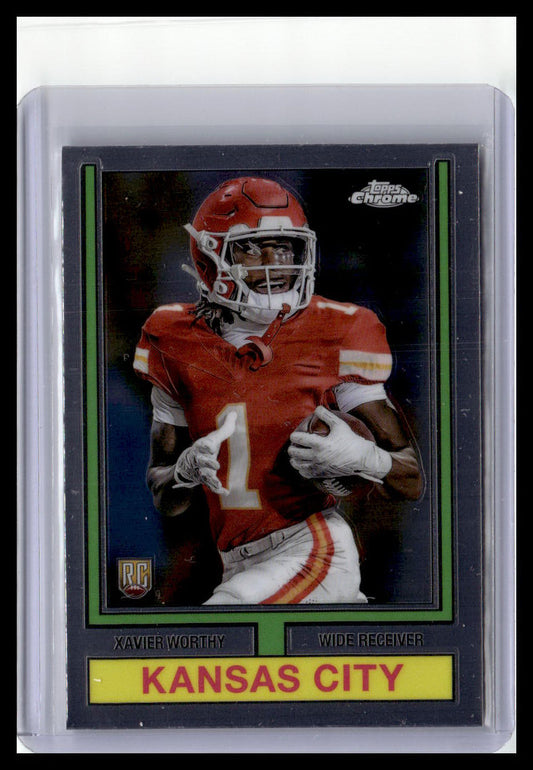 2024 Topps Chrome #74TF-8 Xavier Worthy 1974 Topps Football