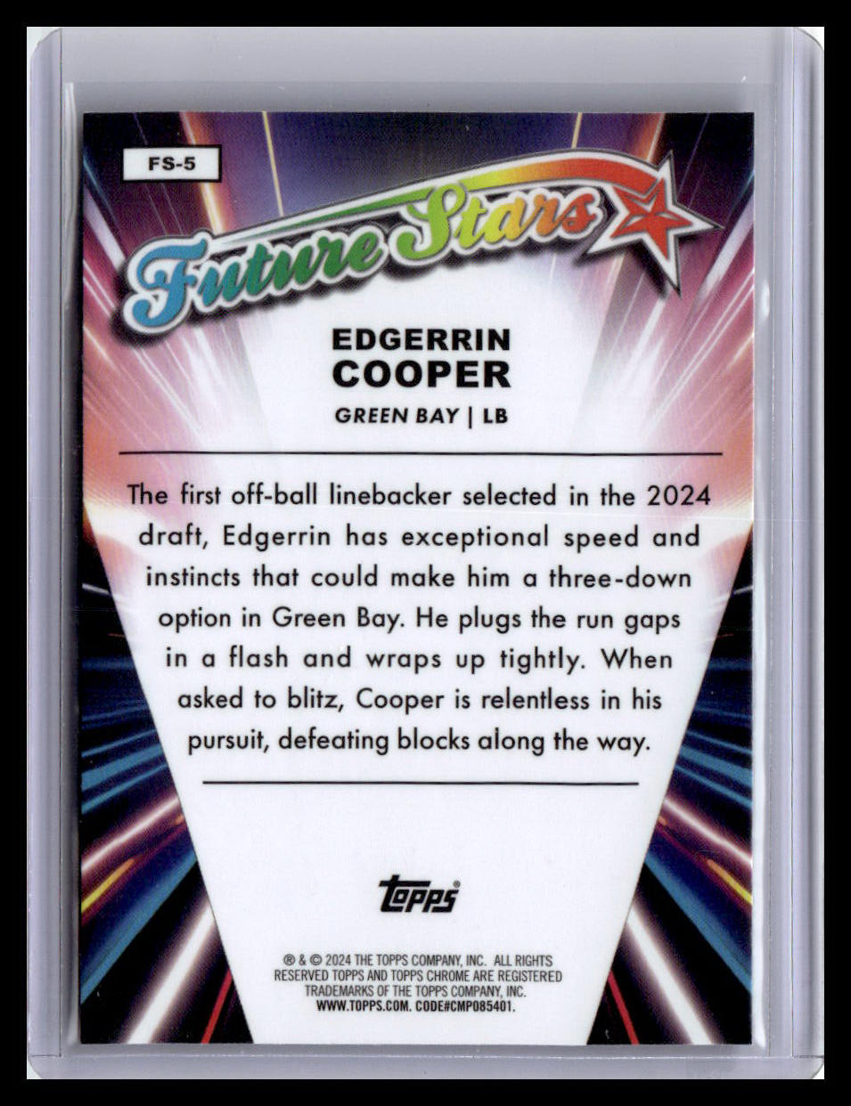 2024 Topps Chrome #FS-5 Edgerrin Cooper Future Stars