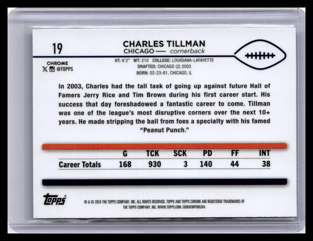 2024 Topps Chrome #19 Charles Tillman