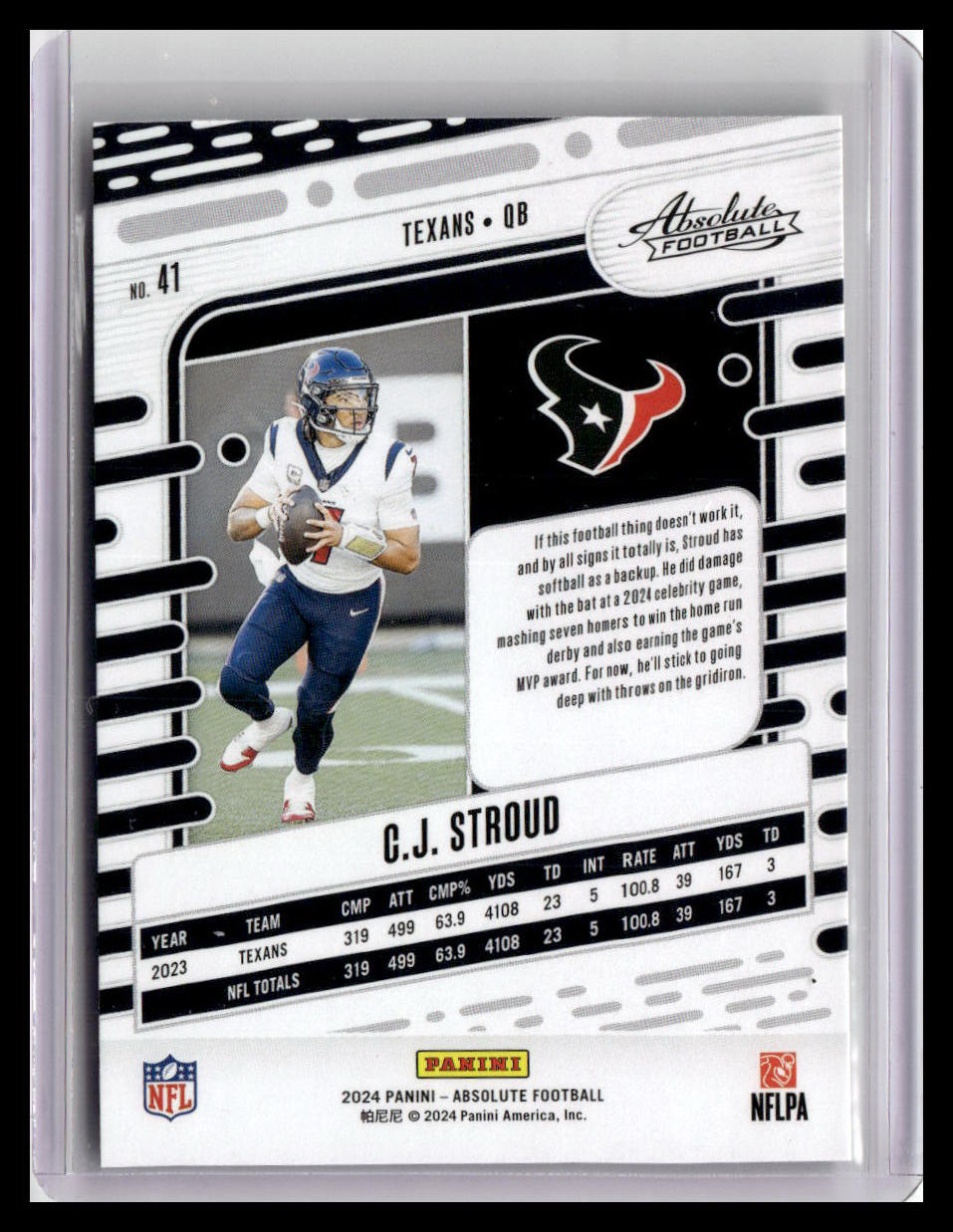 2024 Panini Absolute #41 C.J. Stroud