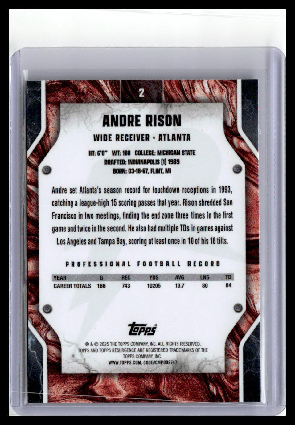 2024 Topps Resurgence #2 Andre Rison