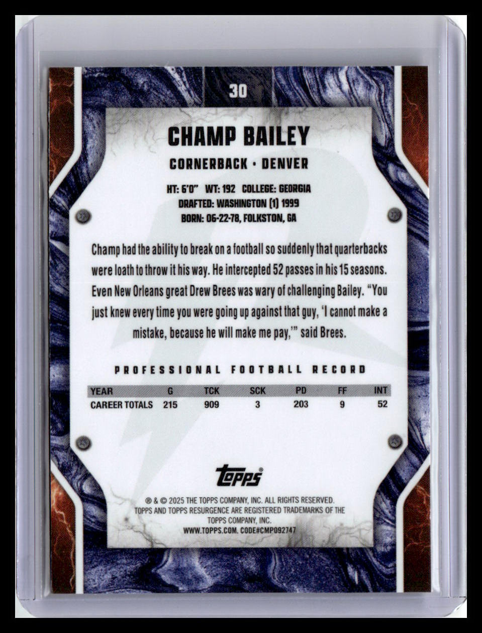 2024 Topps Resurgence #30 Champ Bailey