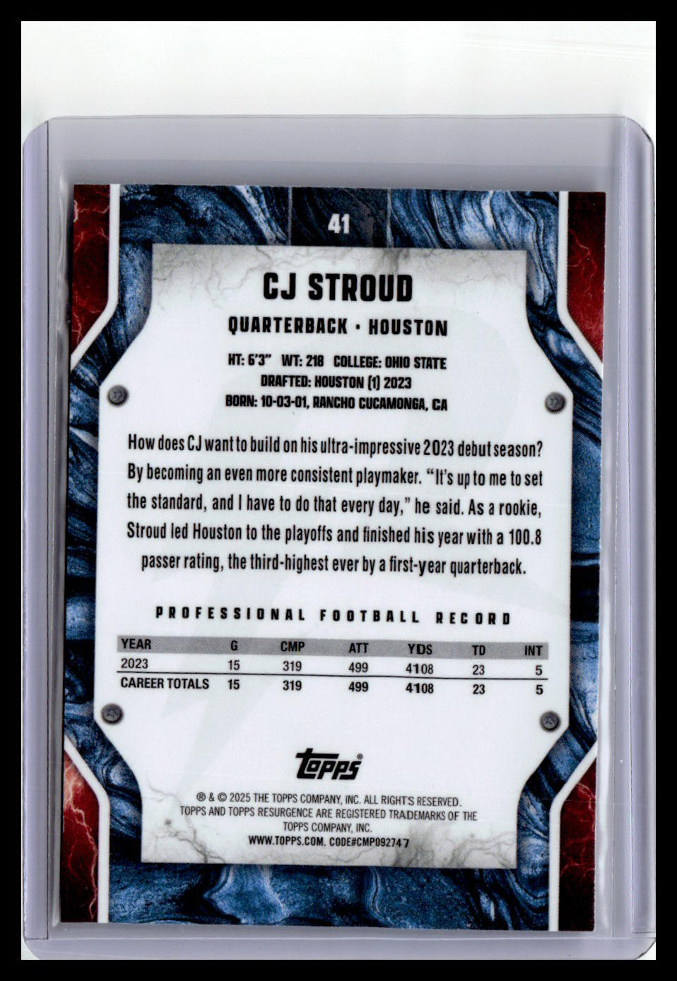 2024 Topps Resurgence #41 CJ Stroud