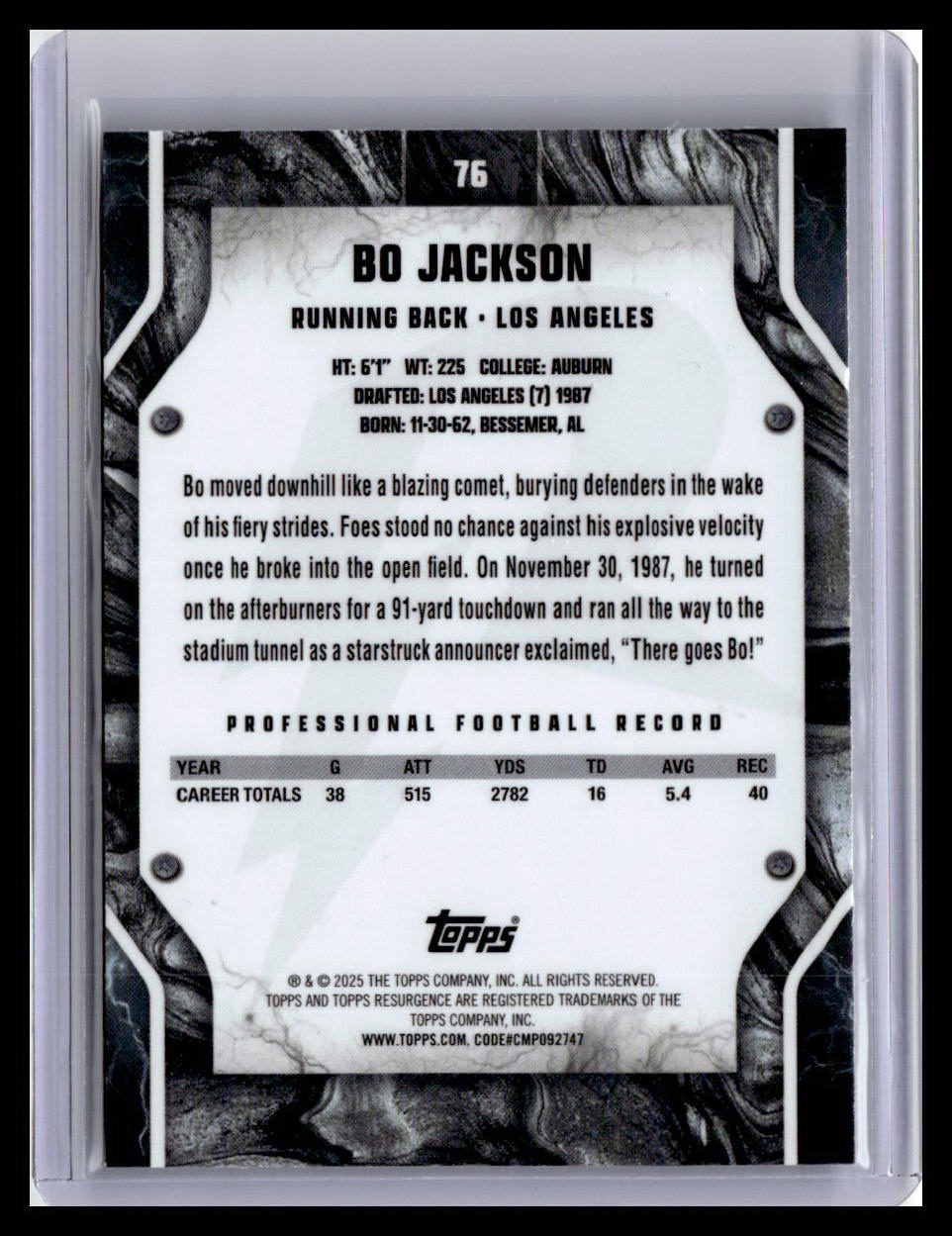 2024 Topps Resurgence #76 Bo Jackson