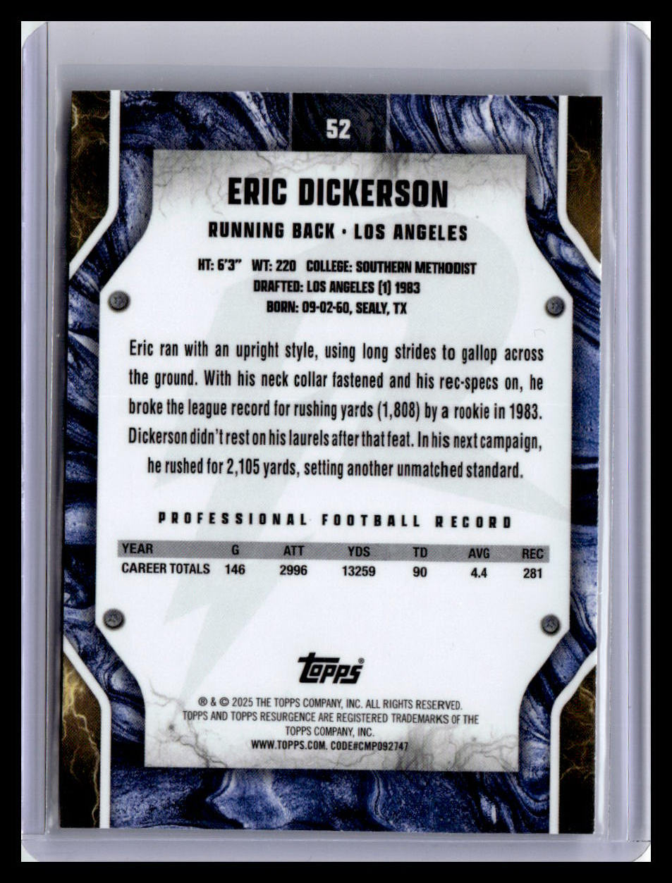 2024 Topps Resurgence #52 Eric Dickerson