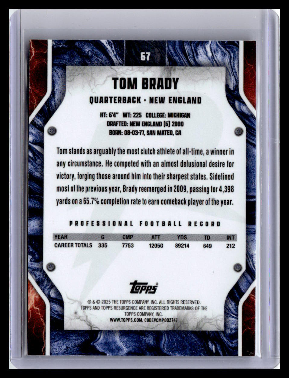 2024 Topps Resurgence #67 Tom Brady