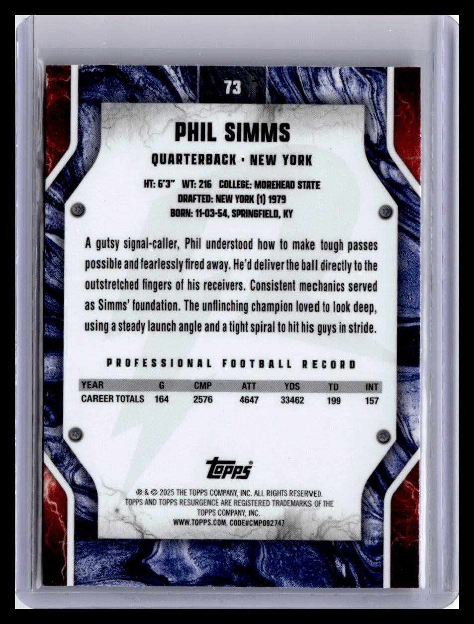 2024 Topps Resurgence #73 Phil Simms