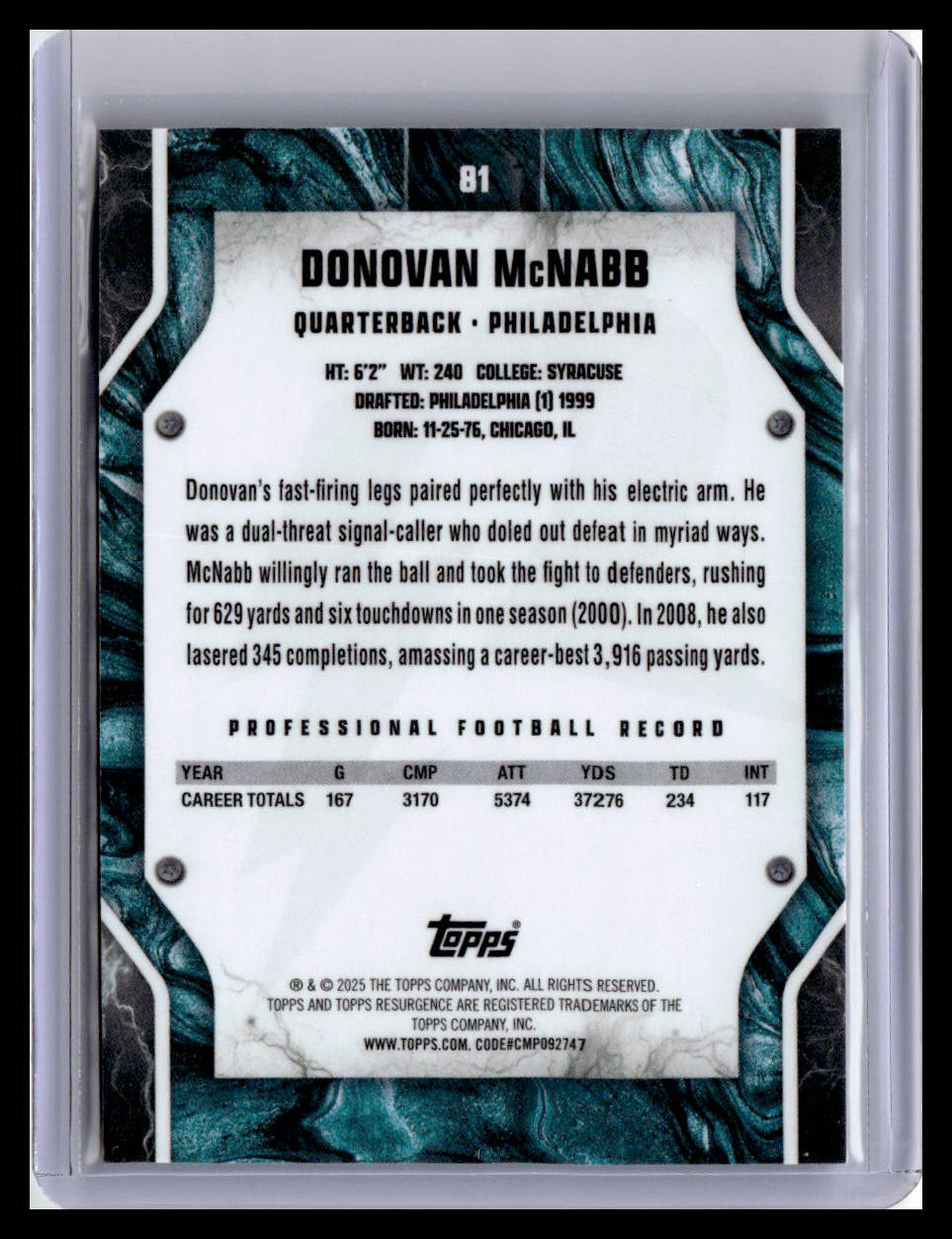 2024 Topps Resurgence #81 Donovan McNabb