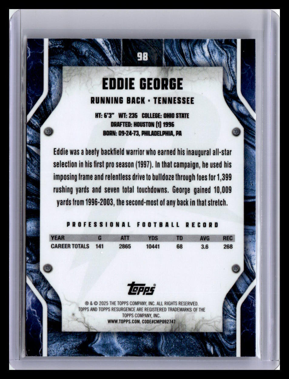2024 Topps Resurgence #98 Eddie George