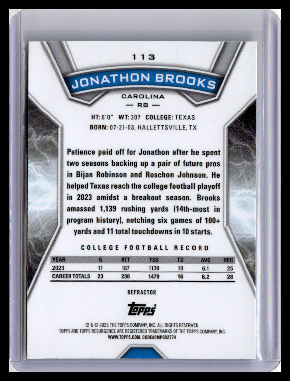 2024 Topps Resurgence #113 Jonathon Brooks
