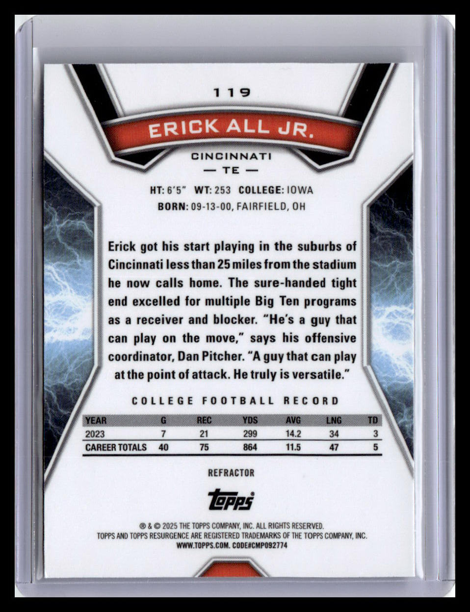 2024 Topps Resurgence #119 Erick All Jr. White Surge #/125
