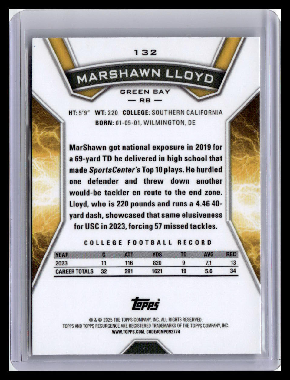 2024 Topps Resurgence #132 MarShawn Lloyd