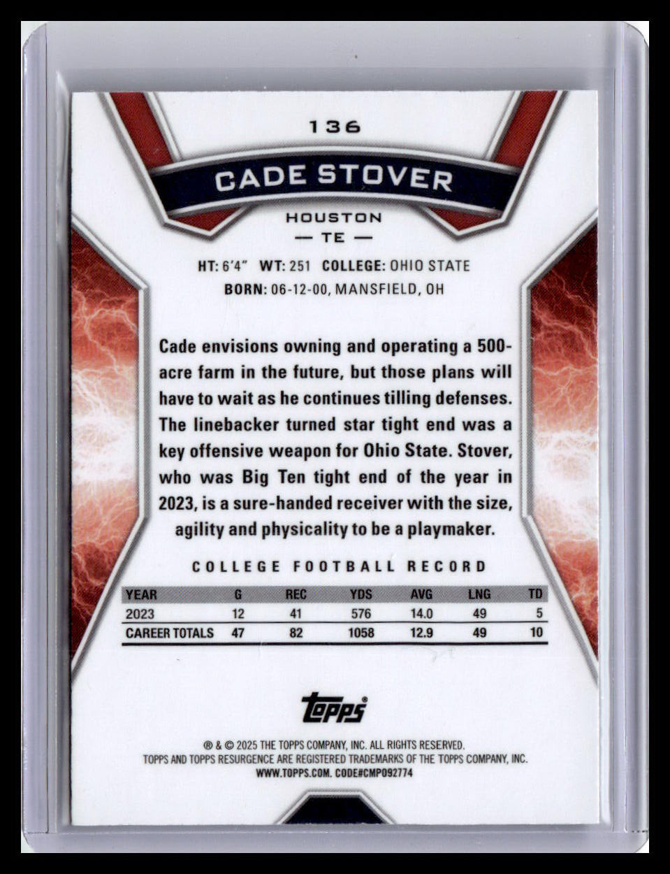 2024 Topps Resurgence #136 Cade Stover